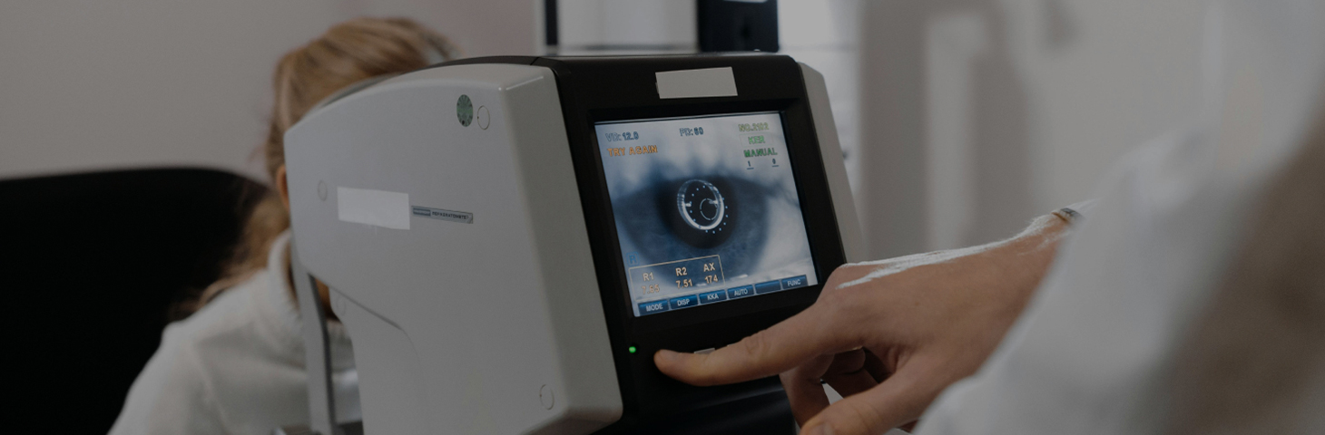 Patient In Eye Exam